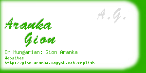 aranka gion business card